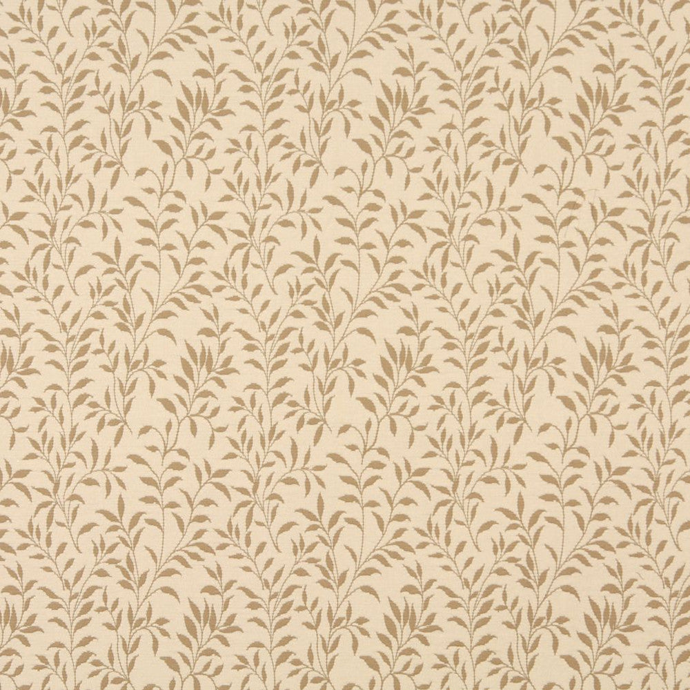 6411 Cream Leaf by Charlotte Designer Fabric Garden Collection 37% Cotton, 36% Rayon, 27% Polyester Asia Exceeds 70,000 Wyzenbeek Rubs (Heavy Duty) Horizontal: 7" x Vertical: 9" 54 Inches - Swanky Fabrics -