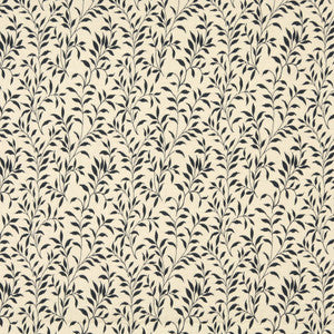 6412 Navy Leaf by Charlotte Fabric