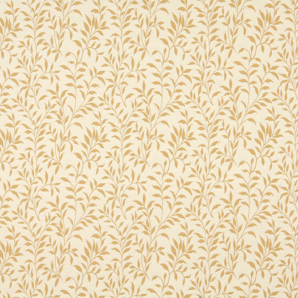 6417 Saffron Leaf by Charlotte Fabric Garden Collection 37% Cotton, 36% Rayon, 27% Polyester Asia Exceeds 70,000 Wyzenbeek Rubs (Heavy Duty) Horizontal: 7" x Vertical: 9" 54 Inches - Fabric Carolina -