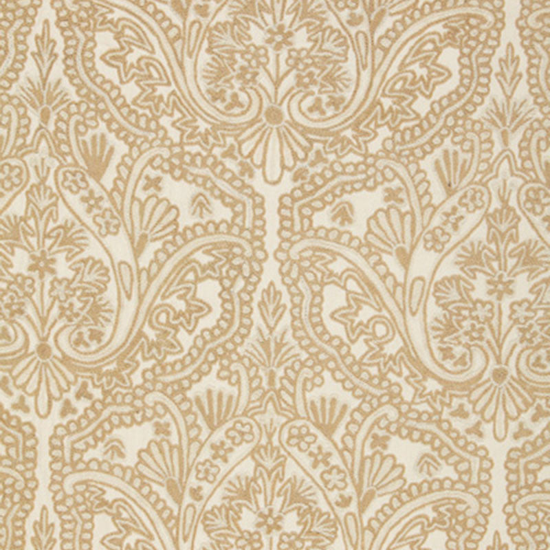 Claremont Crewel Embroidery Bisque 64313 by Schumacher Designer Fabric CLASSIC WOVENS See Sample INDIA LIGHT DUTY </p><p>Repeat: Horizontal: 8 1/4" (21CM) and Vertical: 19 1/2" (50CM) 51 3/8" WIDE (130CM) - Swanky Fabrics -