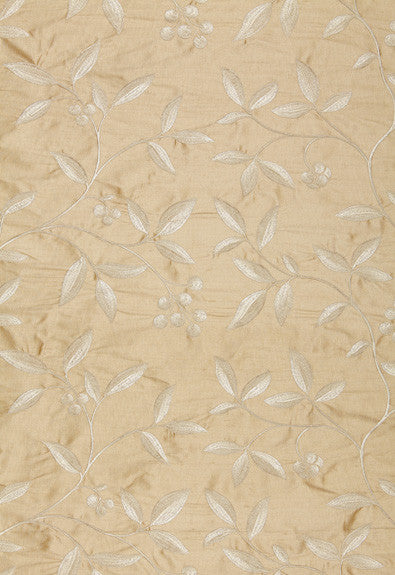 Adelaide Embroidery Blonde 64331 by Schumacher Fabric - 66% Silk, 34% Rayon - Horizontal: 25.5 and Vertical: 14.75 54 - Fabric Carolina -