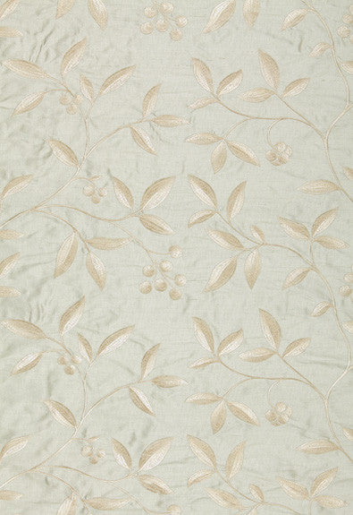Adelaide Embroidery Ciel 64332 by Schumacher Fabric Chroma 66% Silk, 34% Rayon - Horizontal: 25.5 and Vertical: 14.75 54 - Fabric Carolina -