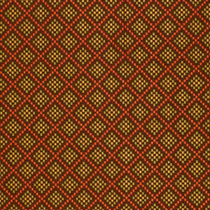 Checkers Chocolate / Poppy 64412 by Schumacher Fabric