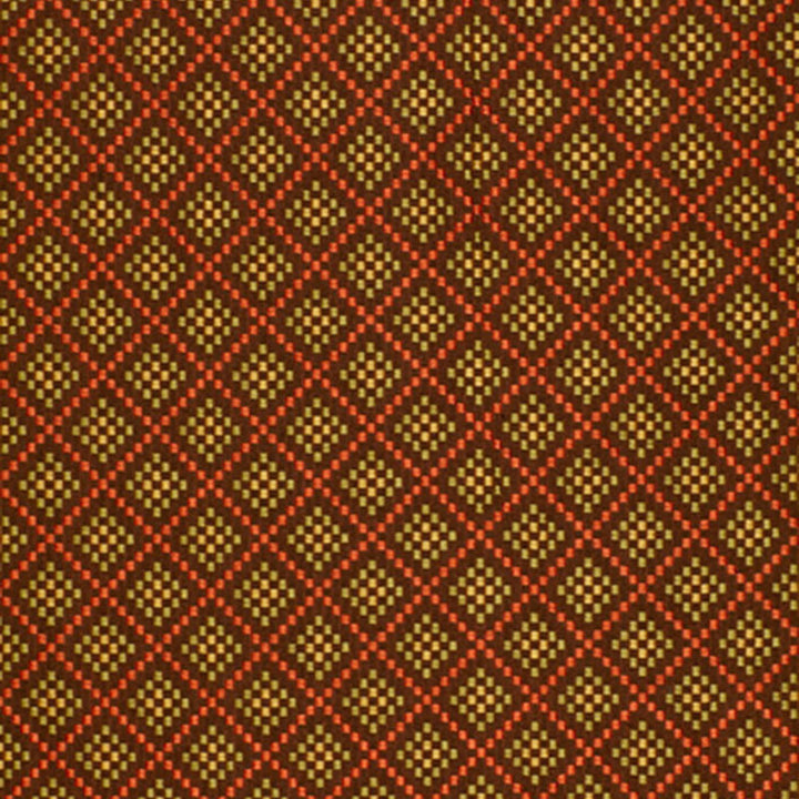 Checkers Chocolate / Poppy 64412 by Schumacher Fabric TESSERA I SMALL PATTERNS See Sample INDIA LIGHT DUTY </p><p>Repeat: Horizontal: 1 3/4" (4CM) and Vertical: 3 1/4" (8CM) 54" WIDE (137CM) - Fabric Carolina -