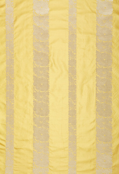 Mandarin Silk Stripe Sunlight 64430 by Schumacher Fabric COLLECTION-NAME-TBA-64430 100% Silk Martindale 3,000 Horizontal: 13.375 and Vertical: 5.375 54 - Fabric Carolina -