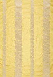 Mandarin Silk Stripe Sunlight 64430 by Schumacher Fabric