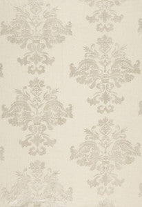 Margaux Linen Embroidery Winter White 64470 by Schumacher Fabric