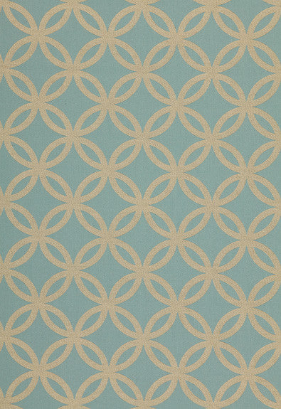 Circle Dance Azure 64483 by Schumacher Fabric Tessera 60% Cotton, 40% Egyptian Wyzenbeek 15,000 Horizontal: 1.625 and Vertical: 3.375 51.375 - Fabric Carolina -