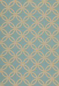 Circle Dance Azure 64483 by Schumacher Fabric