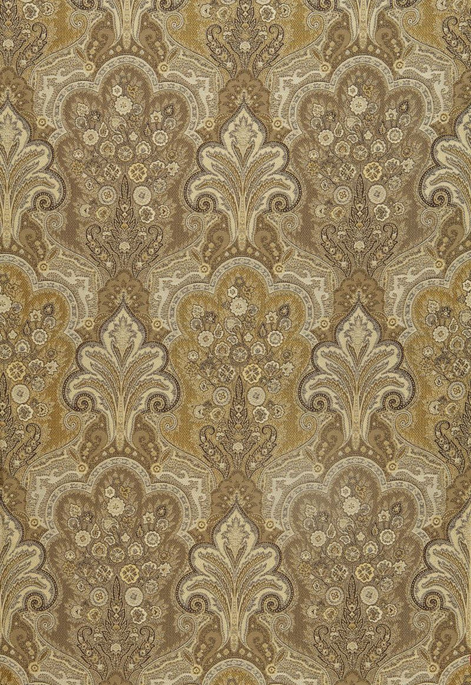 New Castle Paisley Travertine 64590 by Schumacher Fabric Chroma 56% Cotton, 44% Viscose Wyzenbeek 30,000 Horizontal: 13.5 and Vertical: 22.5 53 - Fabric Carolina -