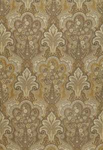New Castle Paisley Travertine 64590 by Schumacher Fabric
