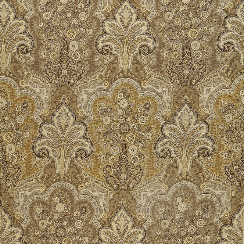 New Castle Paisley Travertine 64590 by Schumacher Fabric CHROMA See Sample ITALY HEAVY DUTY </p><p>Repeat: Horizontal: 13 1/2" (34CM) and Vertical: 22 1/2" (57CM) 53" WIDE (135CM) - Fabric Carolina -
