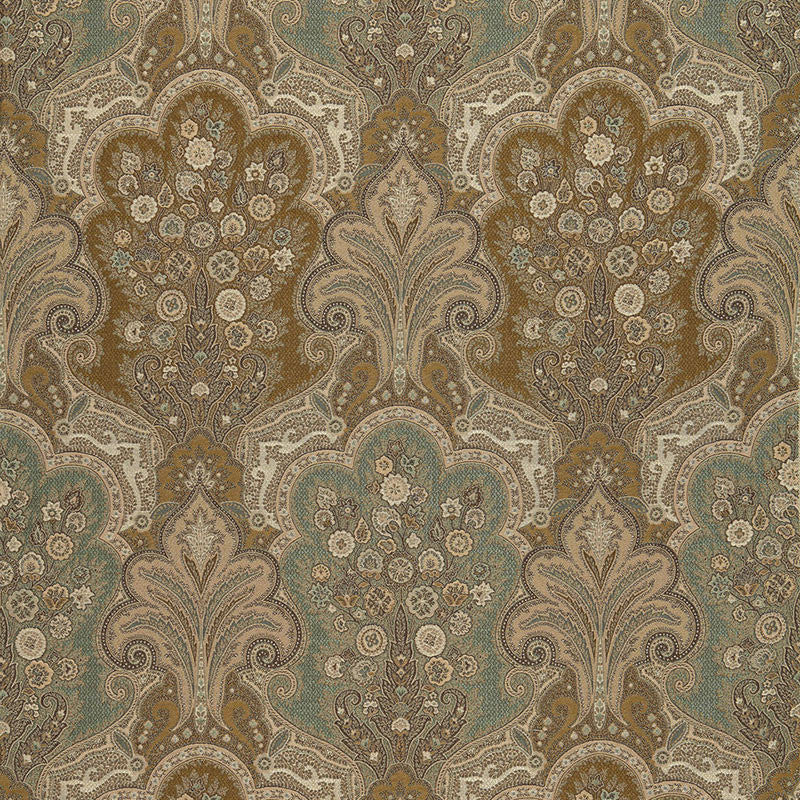 New Castle Paisley Venetian 64592 by Schumacher Fabric CHROMA See Sample ITALY HEAVY DUTY </p><p>Repeat: Horizontal: 13 1/2" (34CM) and Vertical: 22 1/2" (57CM) 53" WIDE (135CM) - Fabric Carolina -