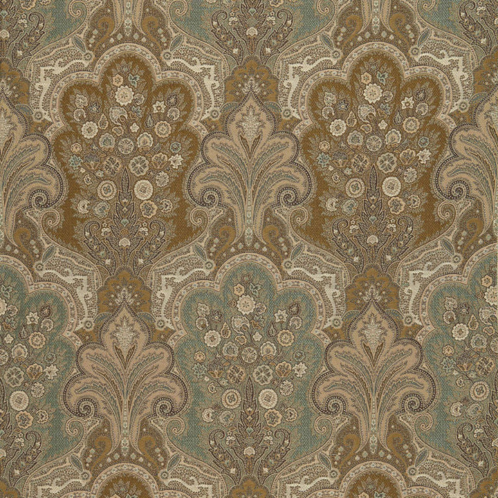 New Castle Paisley Venetian 64592 by Schumacher Fabric CHROMA COTTON 56% VISCOSE 44% ITALY WYZENBEEK 30,000 </p><p>Repeat: Horizontal: 13 1/2" (34CM) and Vertical: 22 1/2" (57CM) 53 - Fabric Carolina -