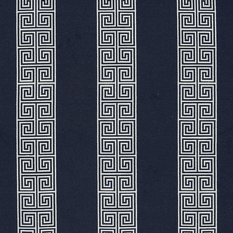 Maiandros Weave Indigo 64603 by Schumacher Fabric CHROMA VISCOSE 50% LINEN FLAX 25% ITALY MARTINDALE 28,000 </p><p>Repeat: Horizontal: 6 7/8" (17CM) and Vertical: 3 1/8" (8CM) 55 - Fabric Carolina -