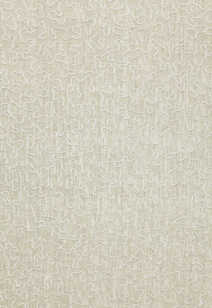 Vermicelli Embroidery Pearl 64673 by Schumacher Fabric Chroma 90% Linen, 10% Cotton Martindale 8,000 Horizontal: - and Vertical: - 53 - Fabric Carolina -