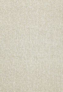 Vermicelli Embroidery Pearl 64673 by Schumacher Fabric