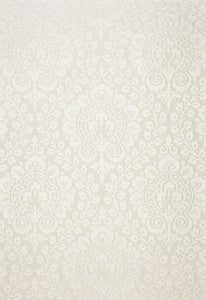 Amalfi Damask Natural 64690 by Schumacher Fabric