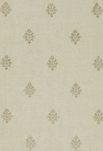 Lorenzo Embroidery Natural 64723 by Schumacher Fabric