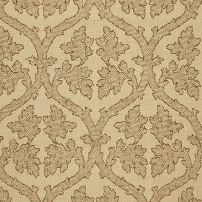 Ravenna Embroidery Camel 64741 by Schumacher Fabric CHROMA See Sample INDIA LIGHT DUTY </p><p>Repeat: Horizontal: 10" (25CM) and Vertical: 15" (38CM) 50 3/8" WIDE (128CM) - Fabric Carolina -