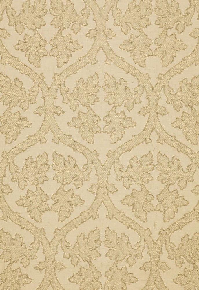Ravenna Embroidery Bone 64742 by Schumacher Fabric Chroma 100% Silk Martindale 4,000 Horizontal: 10 and Vertical: 15 50.375 - Fabric Carolina -