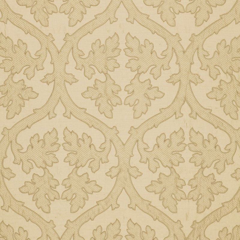Ravenna Embroidery Bone 64742 by Schumacher Fabric CHROMA See Sample INDIA LIGHT DUTY </p><p>Repeat: Horizontal: 10" (25CM) and Vertical: 15" (38CM) 50 3/8" WIDE (128CM) - Fabric Carolina -