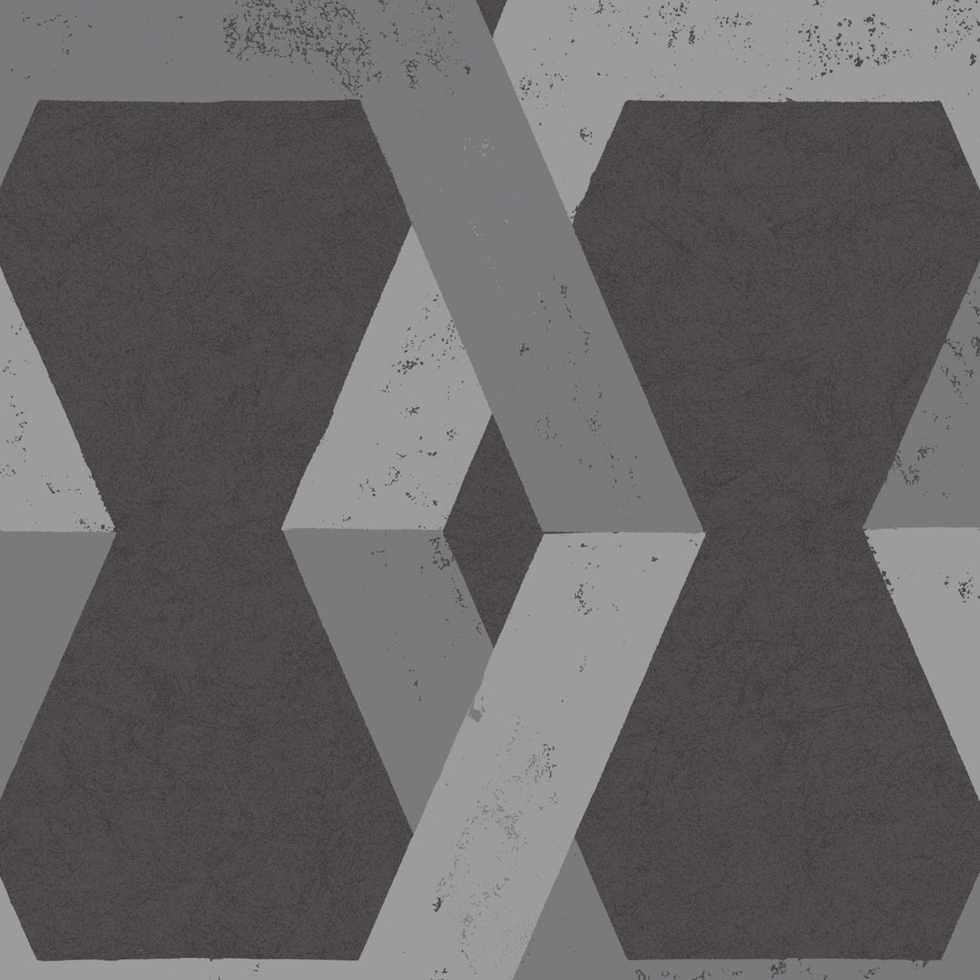 Tribe - Pewter by Schumacher Wallcovering