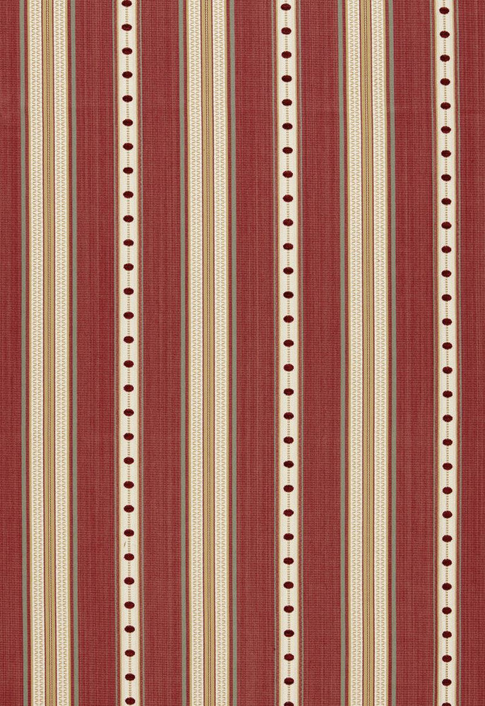 Francesca Stripe Rouge 64752 by Schumacher Fabric Chroma 76% Cotton, 21% Viscose, 3% Acrylic Martindale 6,000 Horizontal: 6.75 and Vertical: 1 54 - Fabric Carolina -