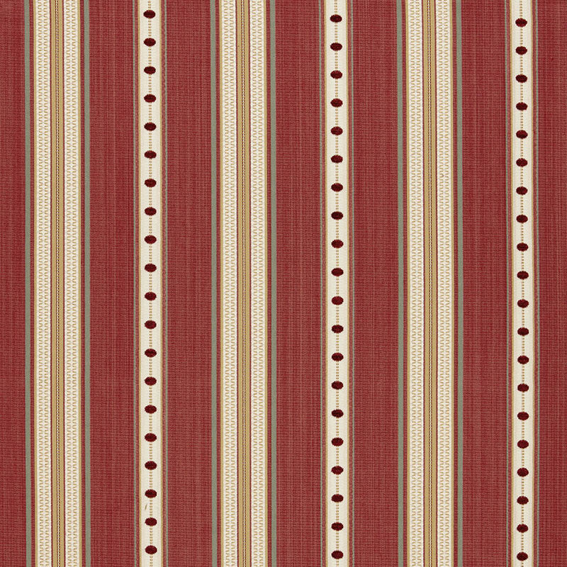 Francesca Stripe Rouge 64752 by Schumacher Fabric Schumacher Fabric Francesca Stripe Rouge 64752Fabric COTTON 76% ITALY </p><p>Repeat: H: HORZ. 6 3/4" (17CM) , V: VERT. 1" (3CM) 54 - Fabric Carolina -