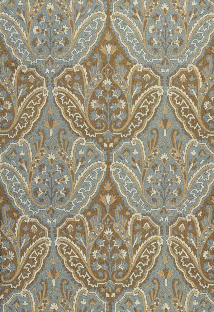 Maharajah Crewel Embroidery Verdigris 64810 by Schumacher Fabric COLLECTION-NAME-TBA-64810 70% Wool, 30% Cotton Martindale 10,000 Horizontal: 24.5 and Vertical: 32.25 50 - Fabric Carolina -