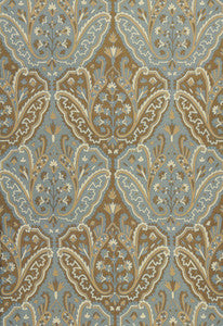 Maharajah Crewel Embroidery Verdigris 64810 by Schumacher Fabric