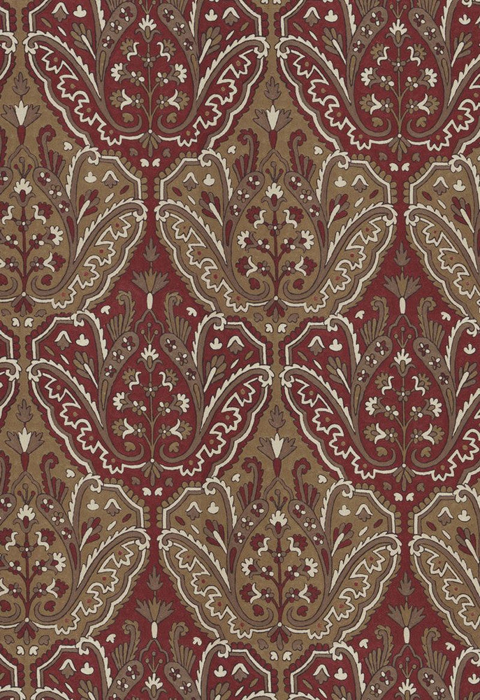 Maharajah Crewel Embroidery Pompeii 64811 by Schumacher Fabric COLLECTION-NAME-TBA-64810 70% Wool, 30% Cotton Martindale 10,000 Horizontal: 24.5 and Vertical: 32.25 50 - Fabric Carolina -