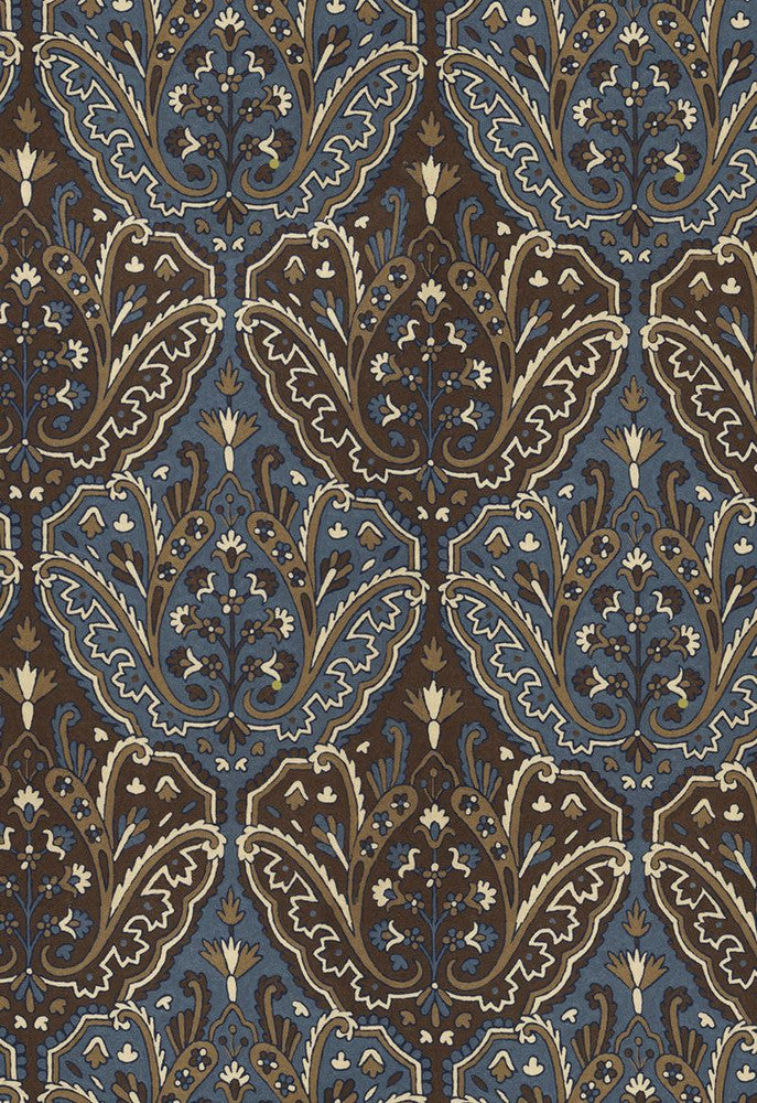 Maharajah Crewel Embroidery Indigo 64812 by Schumacher Fabric COLLECTION-NAME-TBA-64810 70% Wool, 30% Cotton Martindale 10,000 Horizontal: 24.5 and Vertical: 32.25 50 - Fabric Carolina -