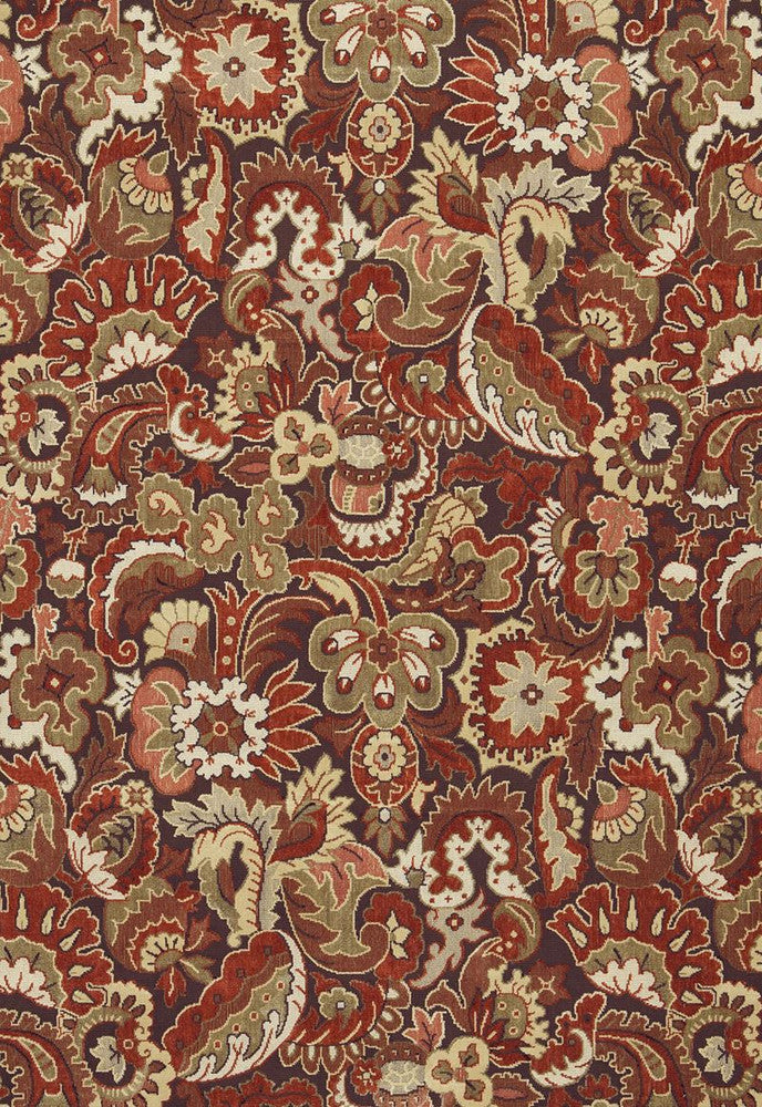 Velours Oriental Tuscan 64831 by Schumacher Designer Fabric Chroma 57% Cotton, 37% Linen, 6% Polyester Martindale 50,000 Horizontal: 25.875 and Vertical: 53.75 51.875 - Swanky Fabrics -