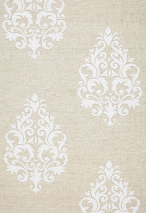 Belfort Linen Applique Linen 65100 by Schumacher Fabric