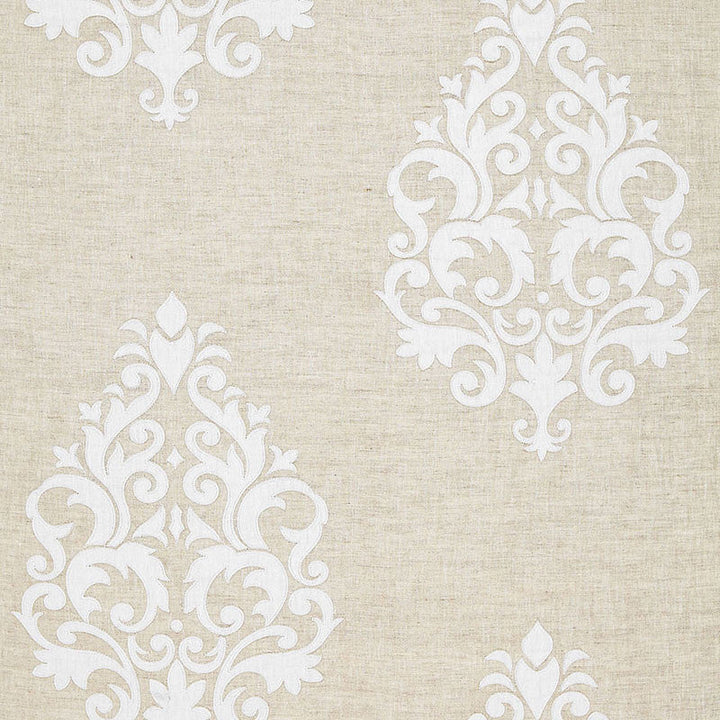 Belfort Linen Applique Linen 65100 by Schumacher Fabric Schumacher Fabric Belfort Linen Applique Linen 65100Fabric LINEN 100% INDIA </p><p>Repeat: H: HORZ. 12 1/2" (32CM) , V: VERT. 22 1/2" (57CM) 52 - Fabric Carolina -