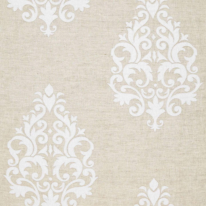 Belfort Linen Applique Linen 65100 by Schumacher Fabric ESSENTIALS: SHEERS & CASEMENTS II LINEN 100% INDIA WYZENBEEK 3,000 </p><p>Repeat: Horizontal: 12 1/2" (32CM) and Vertical: 22 1/2" (57CM) 52 - Fabric Carolina -