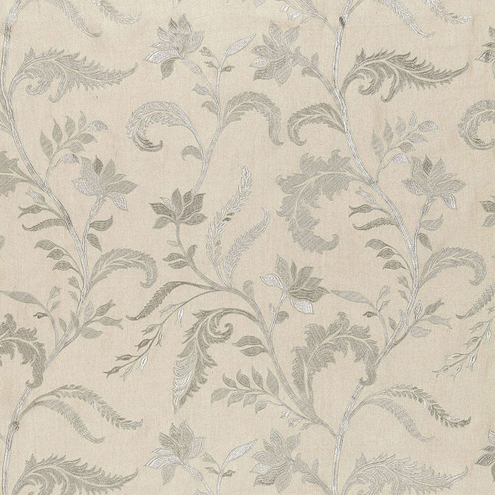 Monceau Linen Embroidery Zinc 65130 by Schumacher Designer Fabric AU NATUREL LINEN 90% VISCOSE 10% INDIA WYZENBEEK 3,000 </p><p>Repeat: Horizontal: 25" (64CM) and Vertical: 30" (76CM) 50 - Swanky Fabrics -