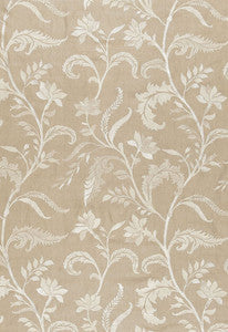 Monceau Linen Embroidery Greige 65131 by Schumacher Fabric