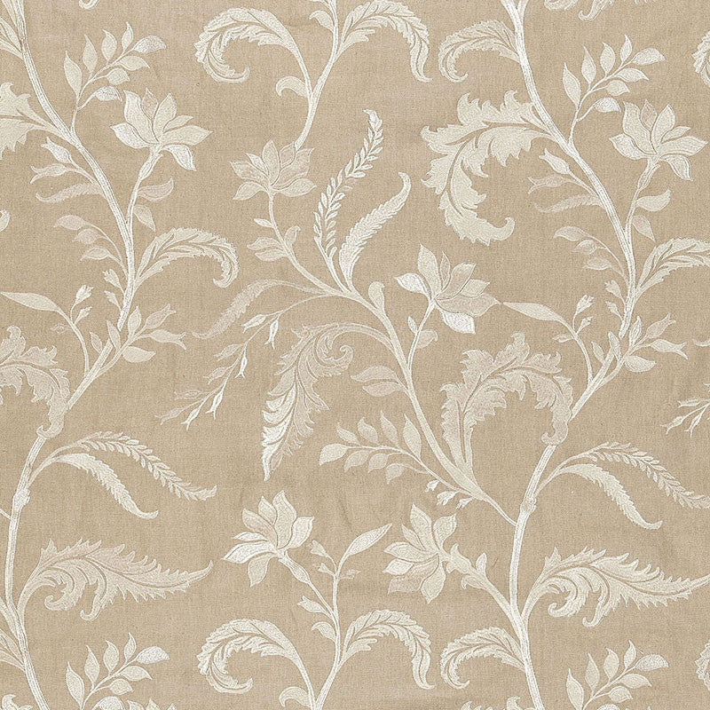 Monceau Linen Embroidery Greige 65131 by Schumacher Fabric AU NATUREL See Sample INDIA LIGHT DUTY </p><p>Repeat: Horizontal: 25" (64CM) and Vertical: 30" (76CM) 50" WIDE (127CM) - Fabric Carolina -