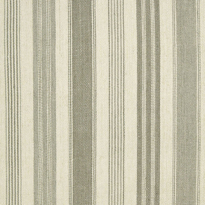 Montauban Stripe Dove / Haze 65170 by Schumacher Designer Fabric AU NATUREL LINEN 58% JUTE 42% INDIA MARTINDALE 35,000 </p><p>Repeat: Horizontal: 17 1/2" (44CM) and Vertical: 53.375 - Swanky Fabrics -
