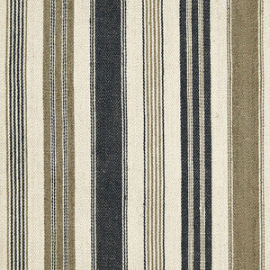 Montauban Stripe Noir / Tobacco 65172 by Schumacher Fabric