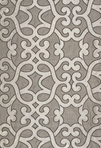 Amboise Linen Embroidery Zinc 65180 by Schumacher Fabric