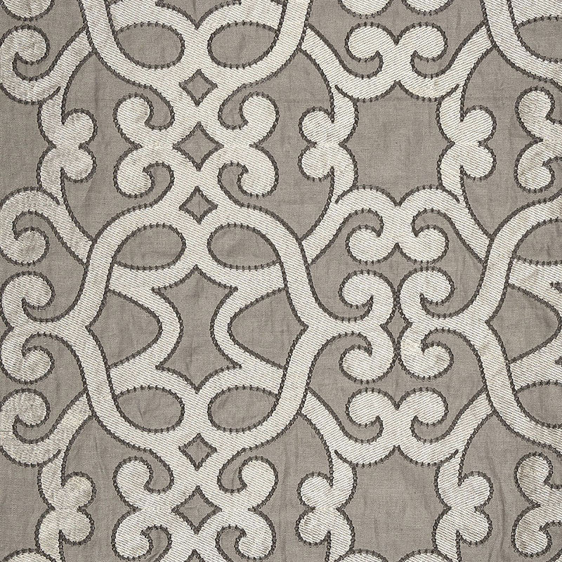 Amboise Linen Embroidery Zinc 65180 by Schumacher Fabric AU NATUREL See Sample INDIA . </p><p>Repeat: Horizontal: 16 3/4" (43CM) and Vertical: 15" (38CM) 50" WIDE (127CM) - Fabric Carolina -