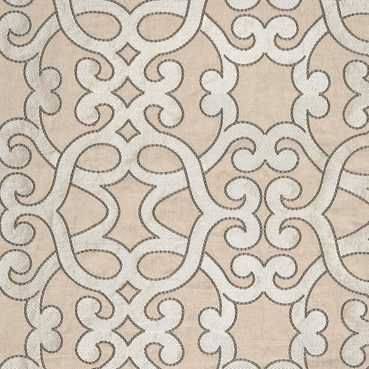 Amboise Linen Embroidery Greige 65181 by Schumacher Fabric AU NATUREL LINEN 61% VISCOSE 39% INDIA </p><p>Repeat: Horizontal: 16 3/4" (43CM) and Vertical: 15" (38CM) 50 - Fabric Carolina -