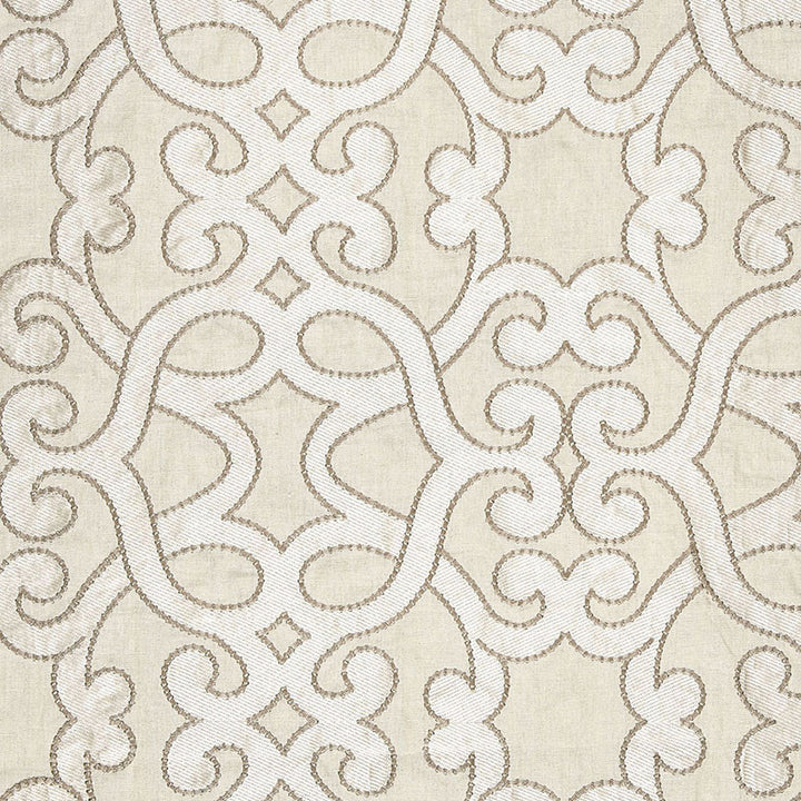 Amboise Linen Embroidery Oyster 65182 by Schumacher Fabric AU NATUREL See Sample INDIA . </p><p>Repeat: Horizontal: 16 3/4" (43CM) and Vertical: 15" (38CM) 50" WIDE (127CM) - Fabric Carolina -