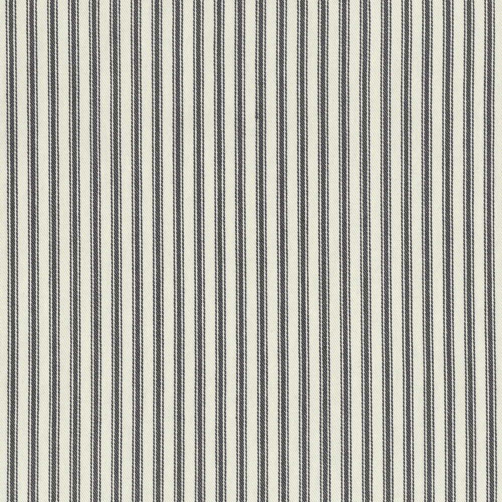 Classic Ticking.. Black Rb 652227 by Waverly Fabric A FINE VINTAGE 100% Cotton CHINA Wyzenbeek 15,000 Horizontal: 0.30" and Vertical: 0.00" 55" - Fabric Carolina -