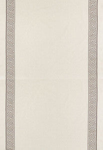 Greek Key Embroidery Ii Truffle 65250 by Schumacher Fabric