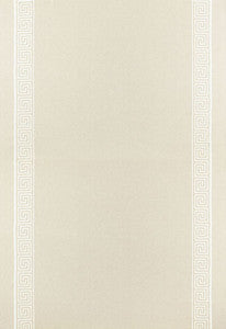 Greek Key Embroidery Ii Oyster 65252 by Schumacher Fabric