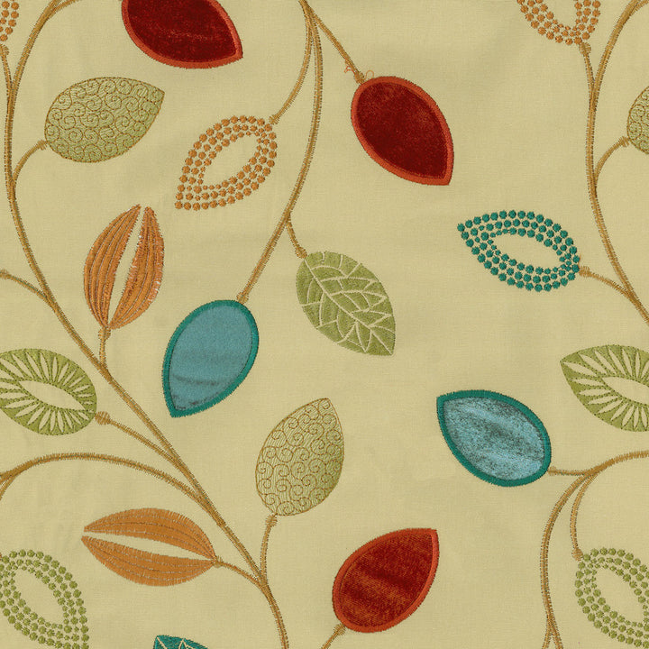 Leaflet Emb FLAXSEED 653192 by Waverly Fabric - 55% Linen 45% Rayon China 12000 Horizontal: 12.25 and Vertical: 22.5 57''Base 52''Emb - Fabric Carolina -